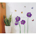 Decoración para el Hogar Arte DIY Wall Sticker Violeta Mariposa Floral Mariposa Desmontable